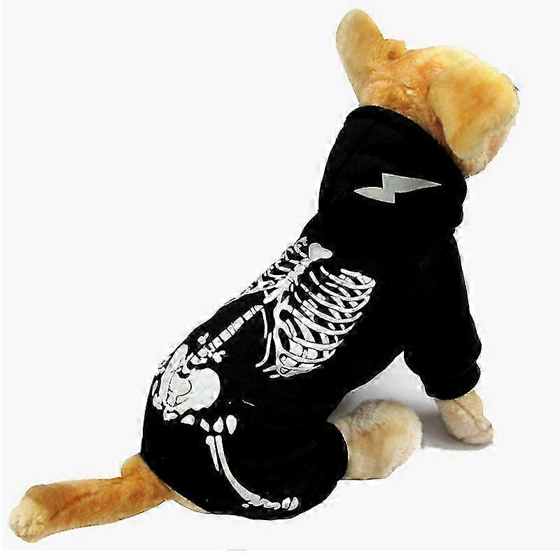 Skeleton Teddy Corgi Luminous Skeleton Autumn and Winter Pet Clothes