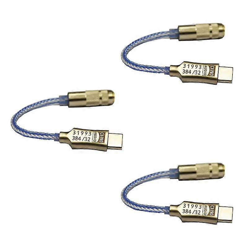 3X Type-C to 3.5mm HiFi Digital Headphone Amplifier CX31993 Chip Decoding Audio Decoding Cable for A