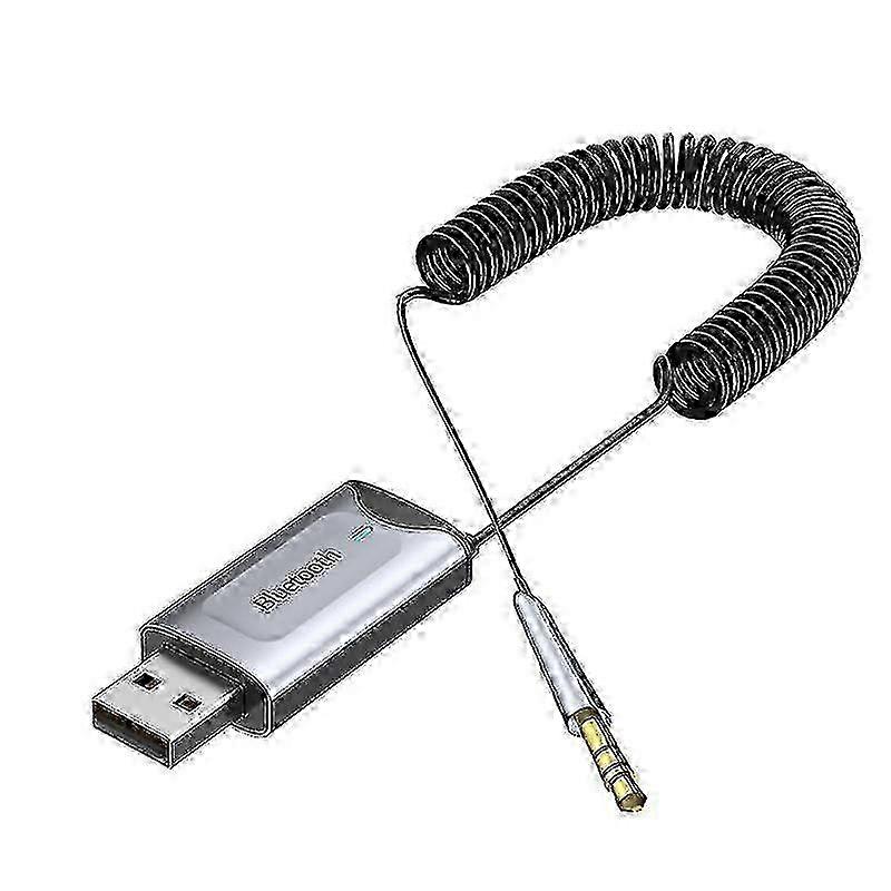 Bluetooth Aux Adapter Usb To 3.5mm Jack Car Wireless Audio Receiver With Mic