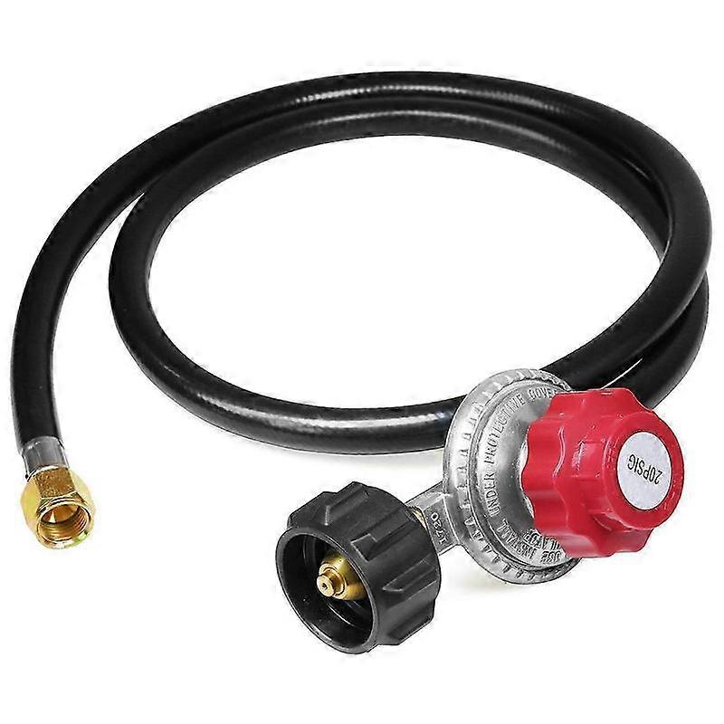 High Pressure Propane 0-20 Psi Adjustable Regulator With 4Ft Qcc1/Type1 Hose - Fits For Propane Burn