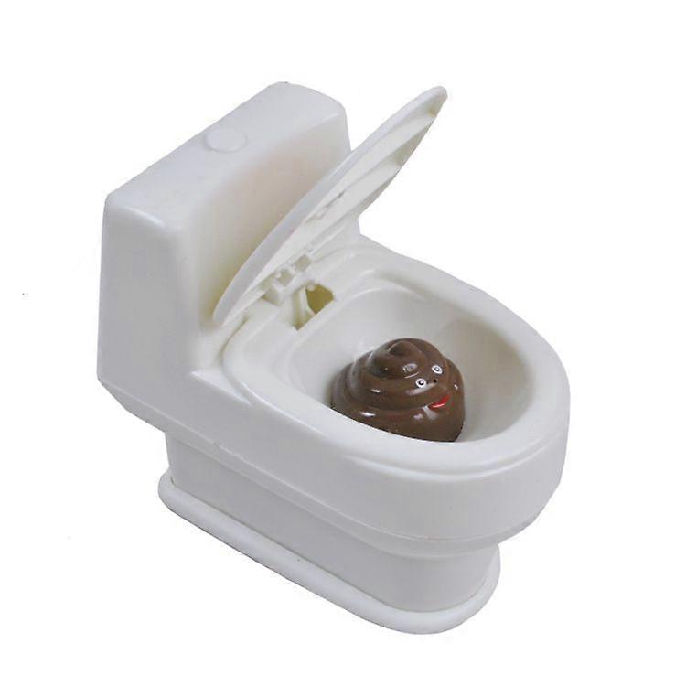 אפריל שוטים צעצועים צעצוע מתיחה להשפריץ מים מצחיקים - להשפריץ אסלה - צעצוע מתיחה ספריי קקי - צעצוע טואלט סימולציה - צעצוע מתיחה מתנה (לבן)