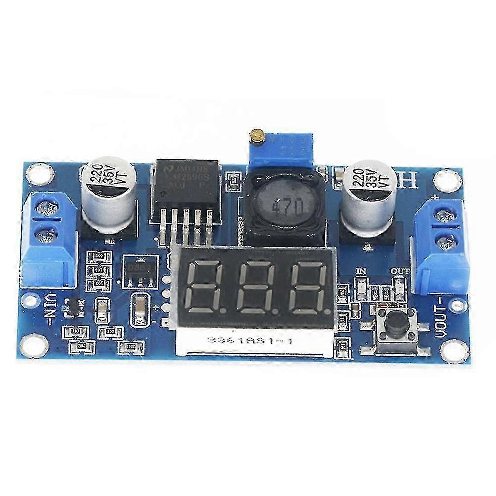 3 stuks LM2596 DC- Instelbare Step-Down Converter Spanningsregelaar LED Display Voltmeter 4.0-40V naar 1