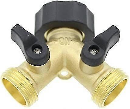 2 Way Brass Tap Manifold With Individual On/off Valves, Tap Adaptor For Garden