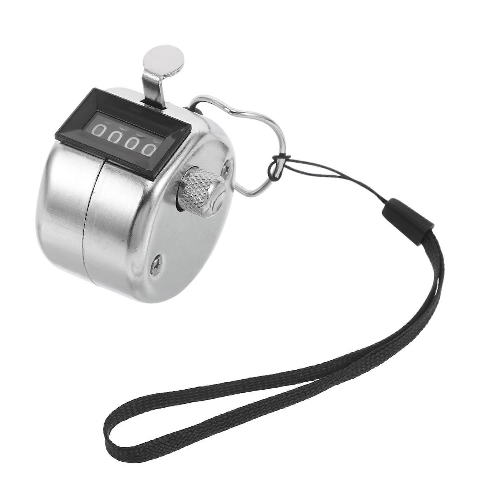 Metal Handheld Tally Counter For Knitting, Golf, Fishing With Reset Button, Lanyard, Mechanical Portable Counter