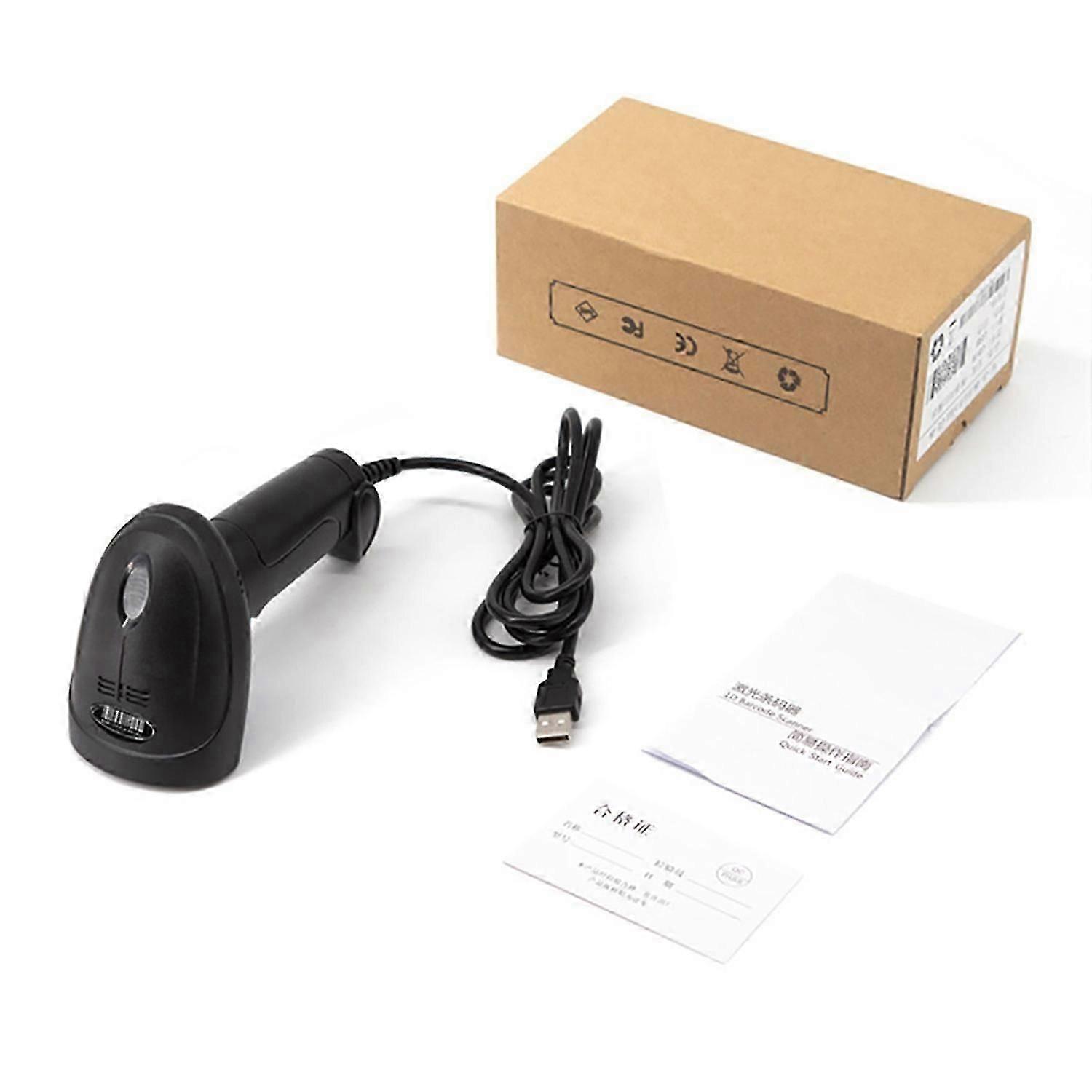 1D Barcode Scanner USB Wired Connection CCD Scanning Head for Paper and Screen Codes Compatible with