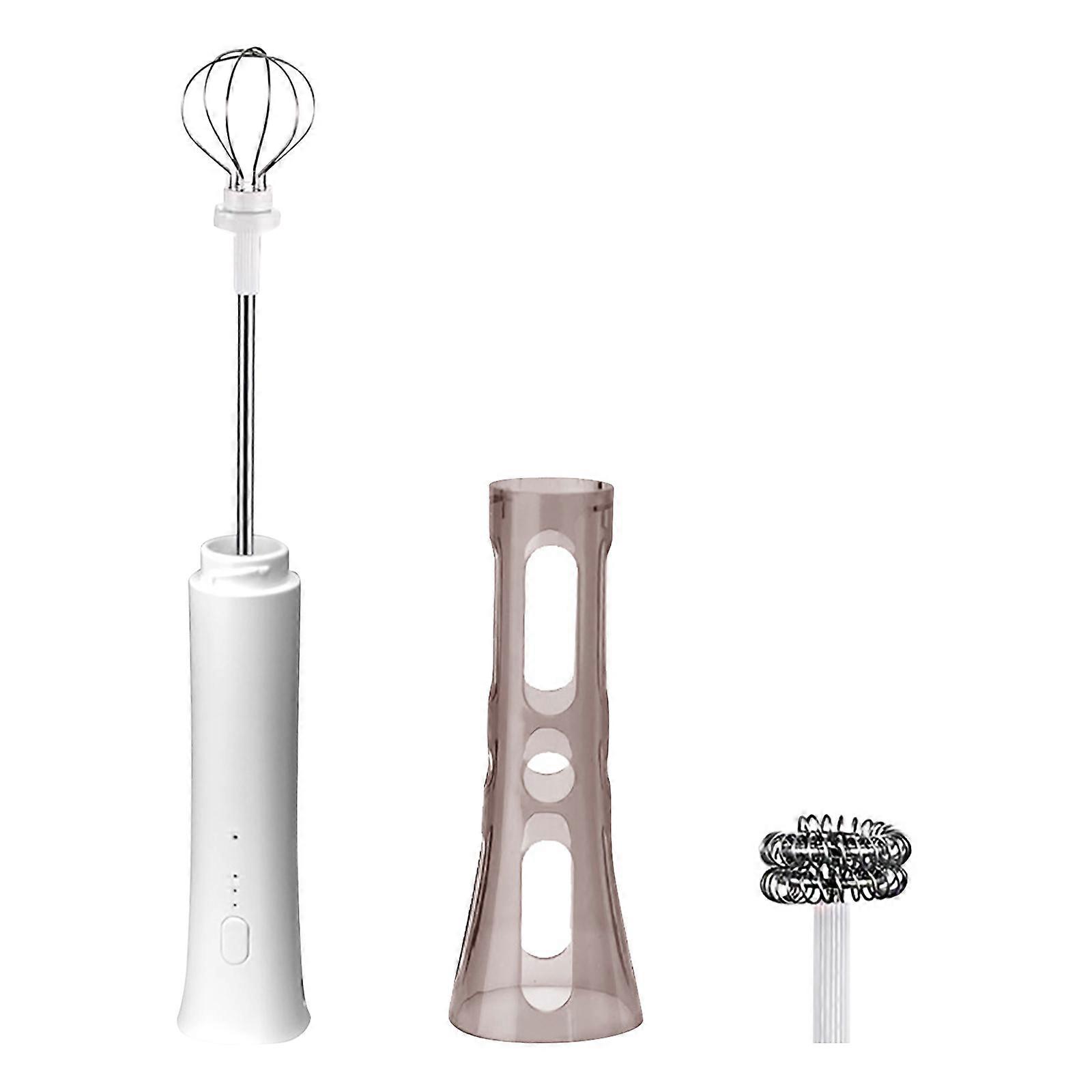 Automatic Milk Frother and Multipurpose Whisk with 3 Speed Settings Rechargeable Design for Baking and Kitchen Use Multicolor