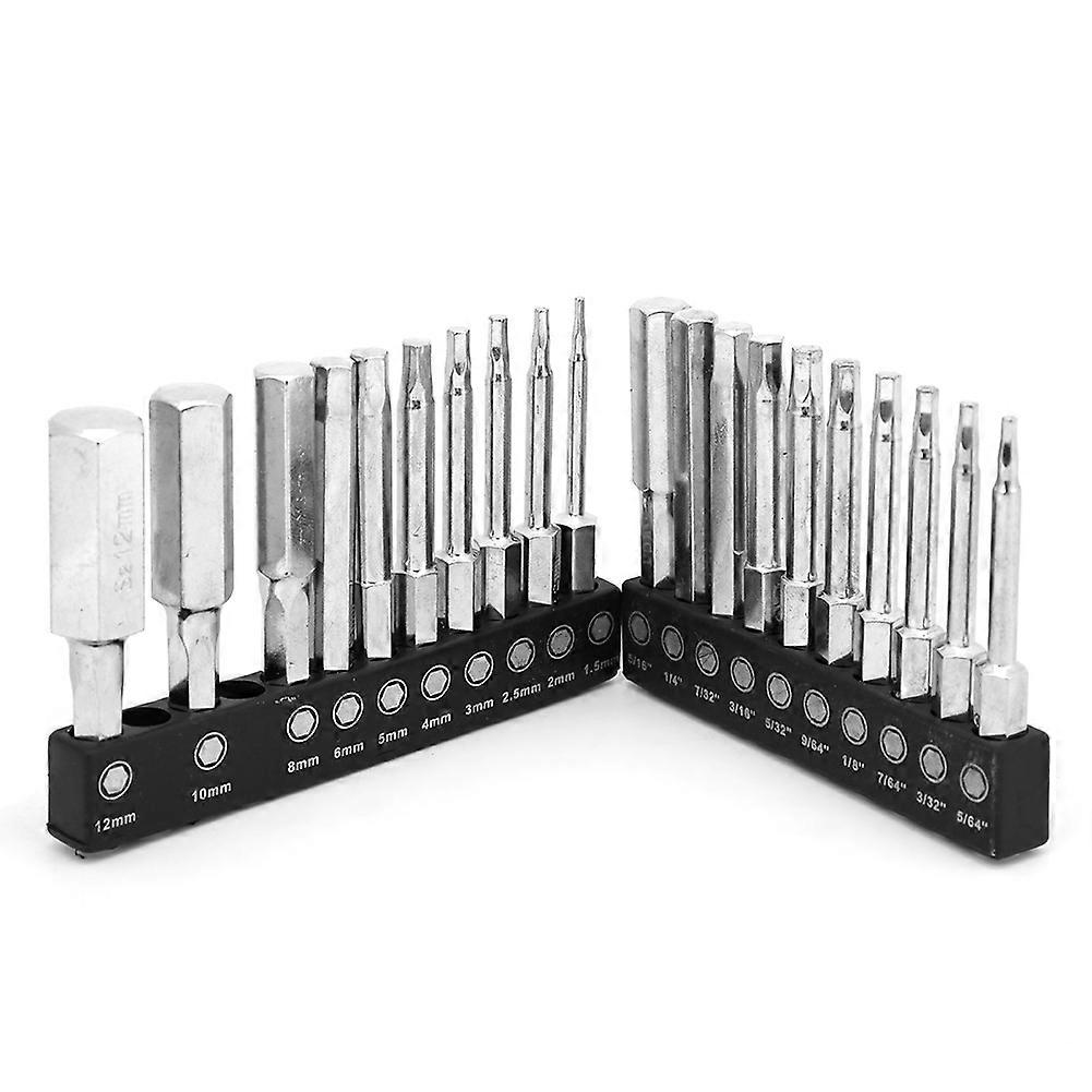 20pcs Hex Head Magnetic Bits Set 1/4 Inch Quick Release Hex Shank S2 Tool Steel