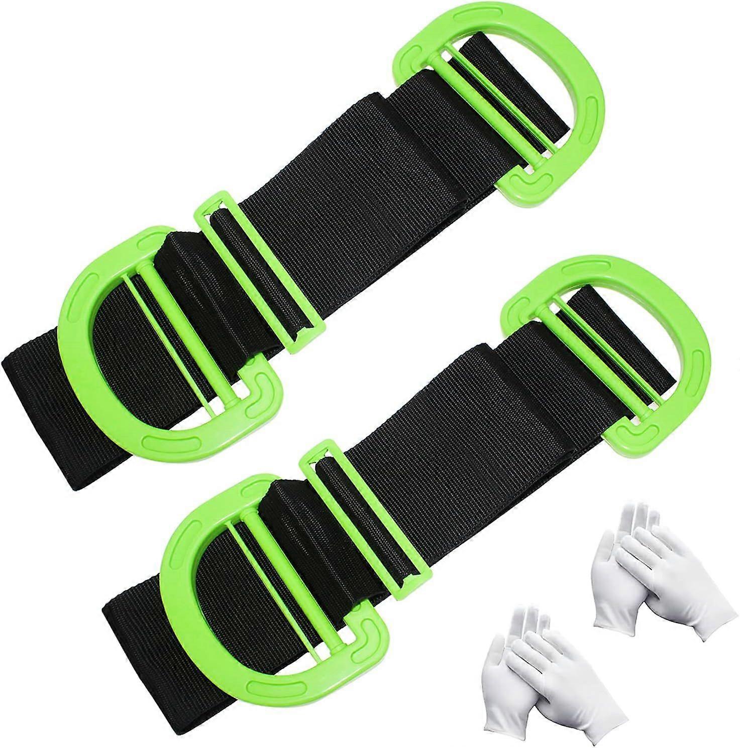 Moving Straps, Pack of 2 Lifting Straps for Furniture Boxes Mattresses Construction, Handling Straps Supporting 270 KG, Transport Straps for Moving