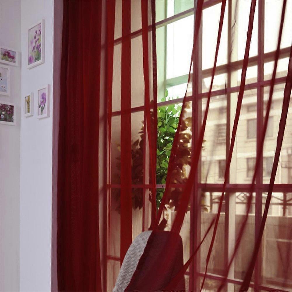 VOSS 1 PCS Pure Color Tulle Door Window Curtain Drape Panel Sheer Scarf