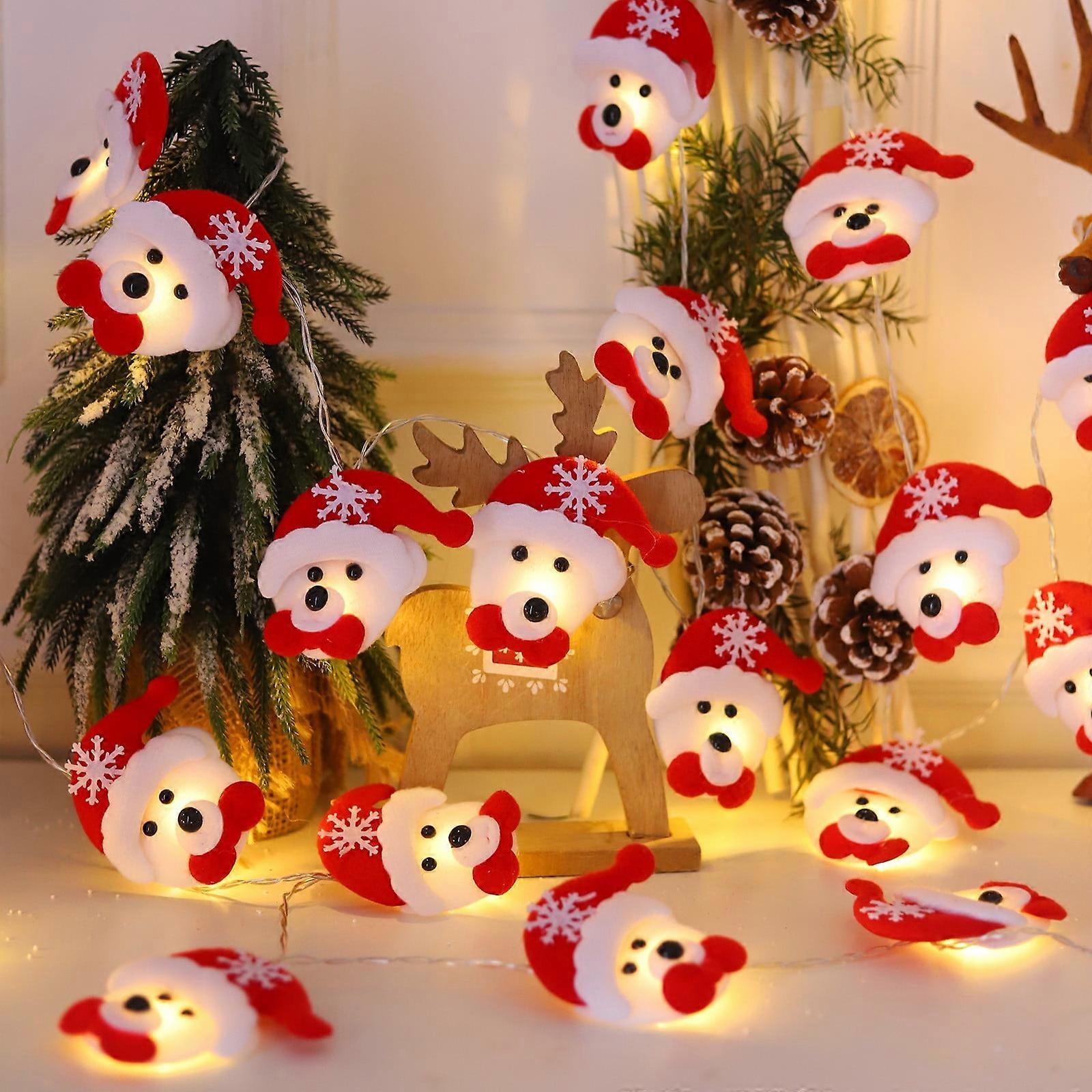 Yonrjhukm LED Christmas Christmas Tree Bear Decorative String Christmas Party Activity Decorative