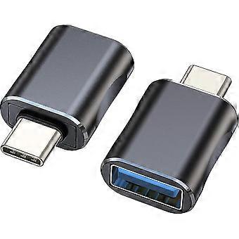 Adaptador de tipo c a USB, adaptador usb C a USB 3.0, adaptador de aleación de aluminio tipo C, admite transmisión de datos de hasta 5 g, adecuado para Macbook Air Macbook