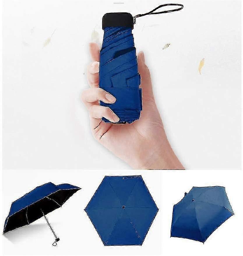 Resevänligt mini-bärbart paraply med 5 vikbara fickor