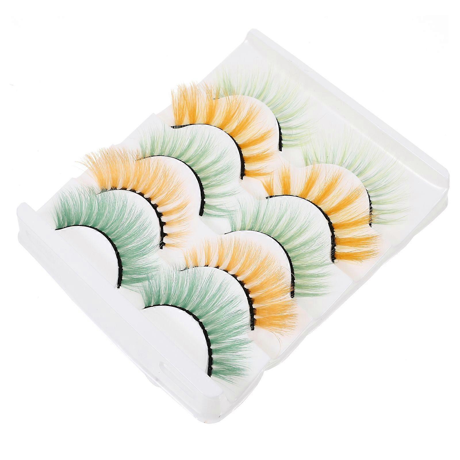 5Pairs Decorative Dense 3D Eyelashes Performance False Eyelashes Beauty Tools