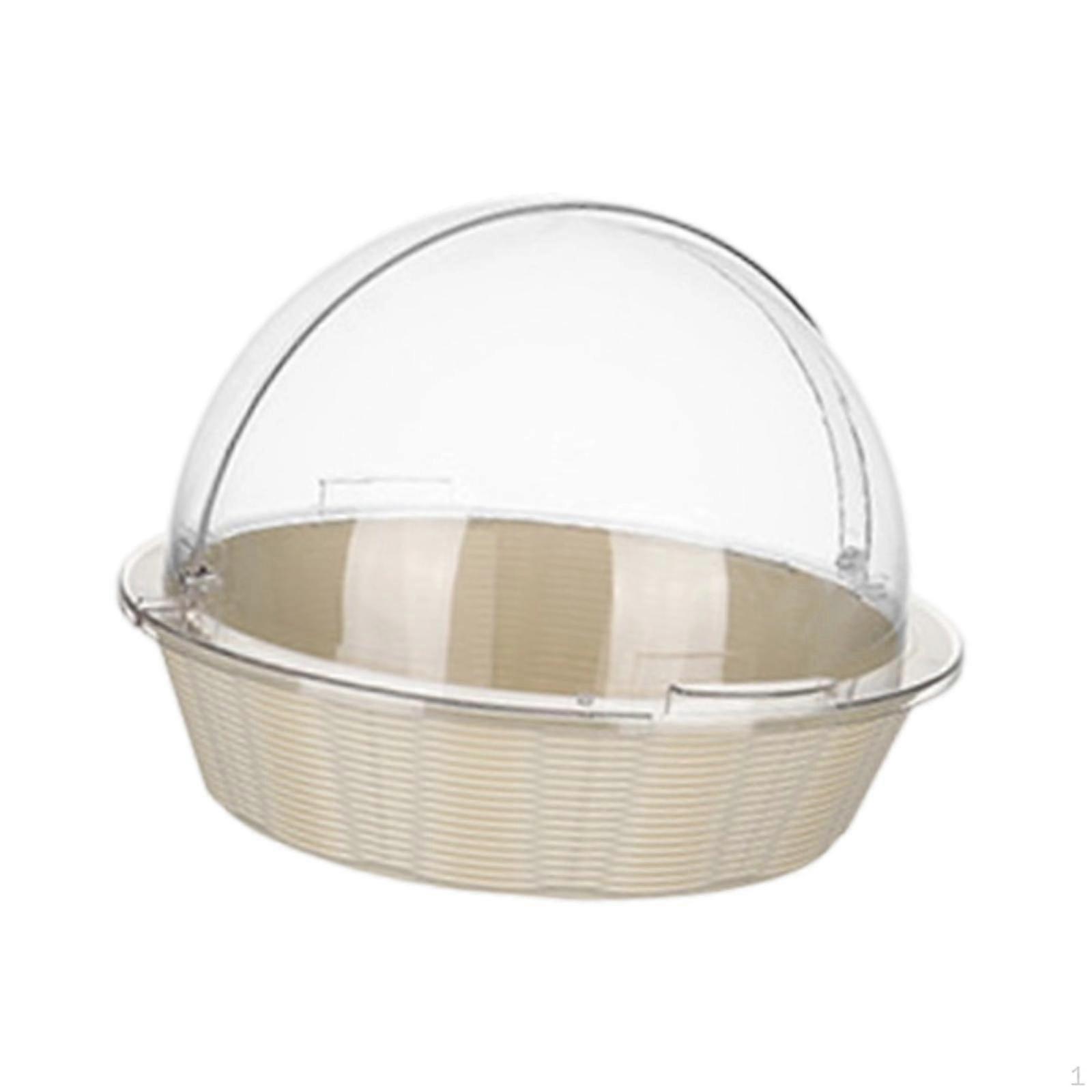 Bread Basket Serving Tray with Cover Multipurpose Dustproof Tabletop Food for Bakery