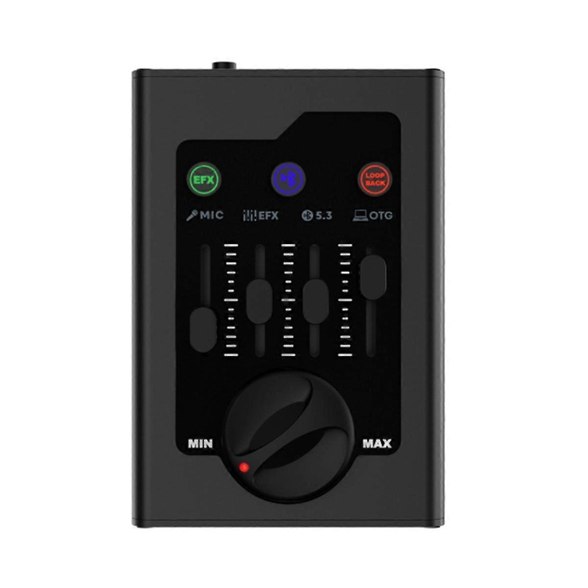 Mini Sound Card Microphone Sound Card Bluetooth OTG Function for Computer Singin Stage Live Stream