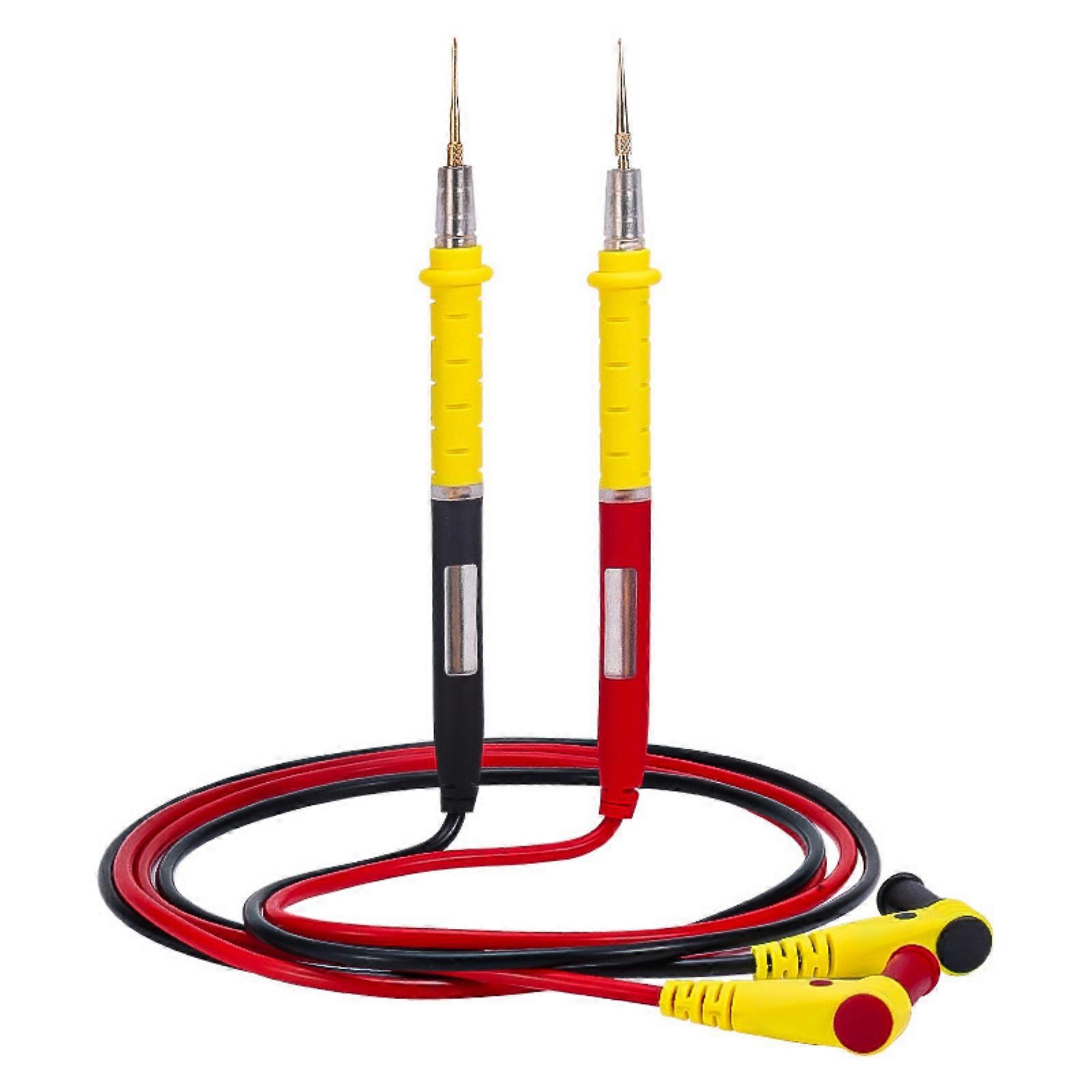 Flame Retardant Silicone Multimeter Leads Fine Steel Tip Replacement Multimeter Probe Test Leads Multicolor