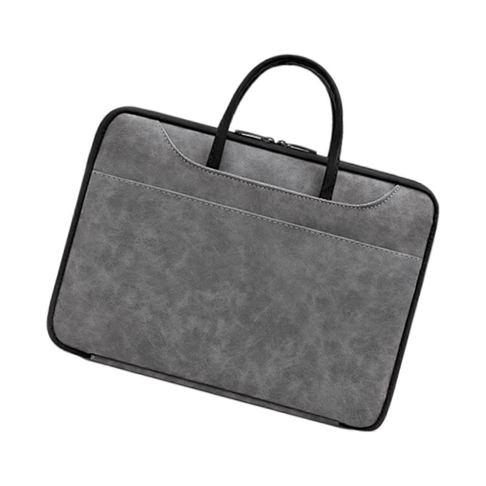 Bolsa para laptop com compartimentos absorventes de impacto, forro protetor e alça de fácil manuseio, ideal para uso diário e viagens. Cor: preta. Tamanho: 13,3 polegadas.