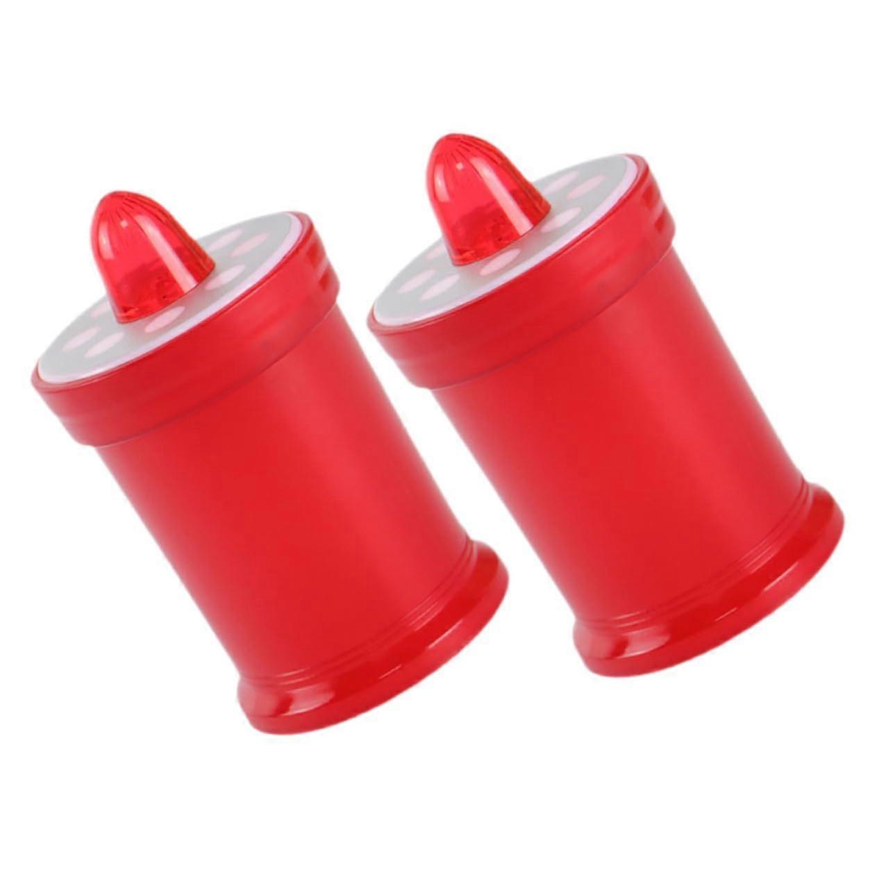 BatteryPowered Outdoor Light 2Pack, Red Decorative Cemetery Garden Light