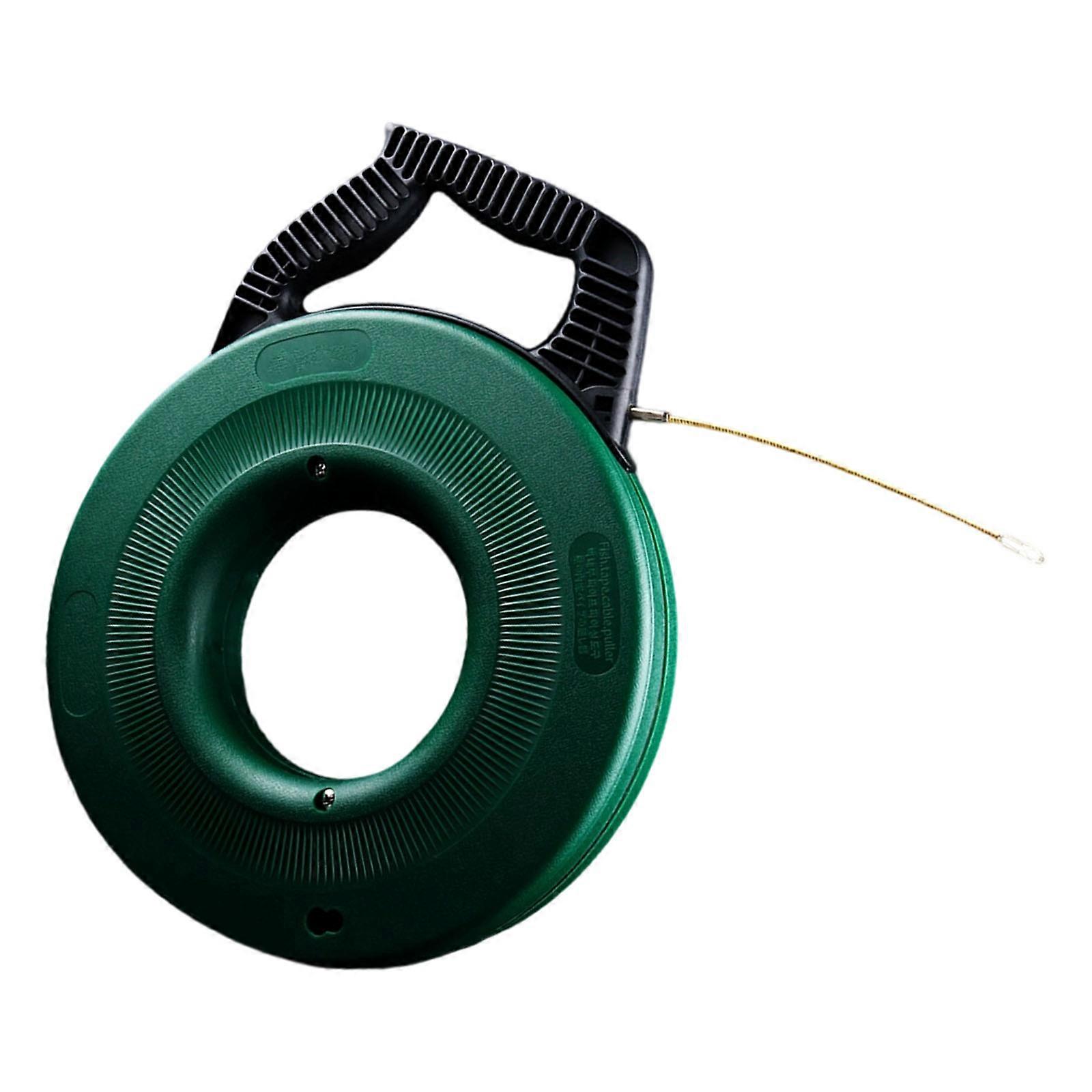 Electrician Wire Pulling Tool 50M ABS+Steel Fish Tape Flexible Conduit Snake Easy Storage Twist Easy Steel Fish Tape Multicolor