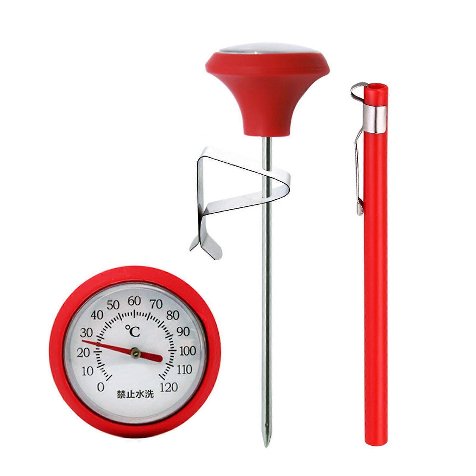 Thermometers For Precise Coffee Milk Temperature Measurement for Different Setting  Red