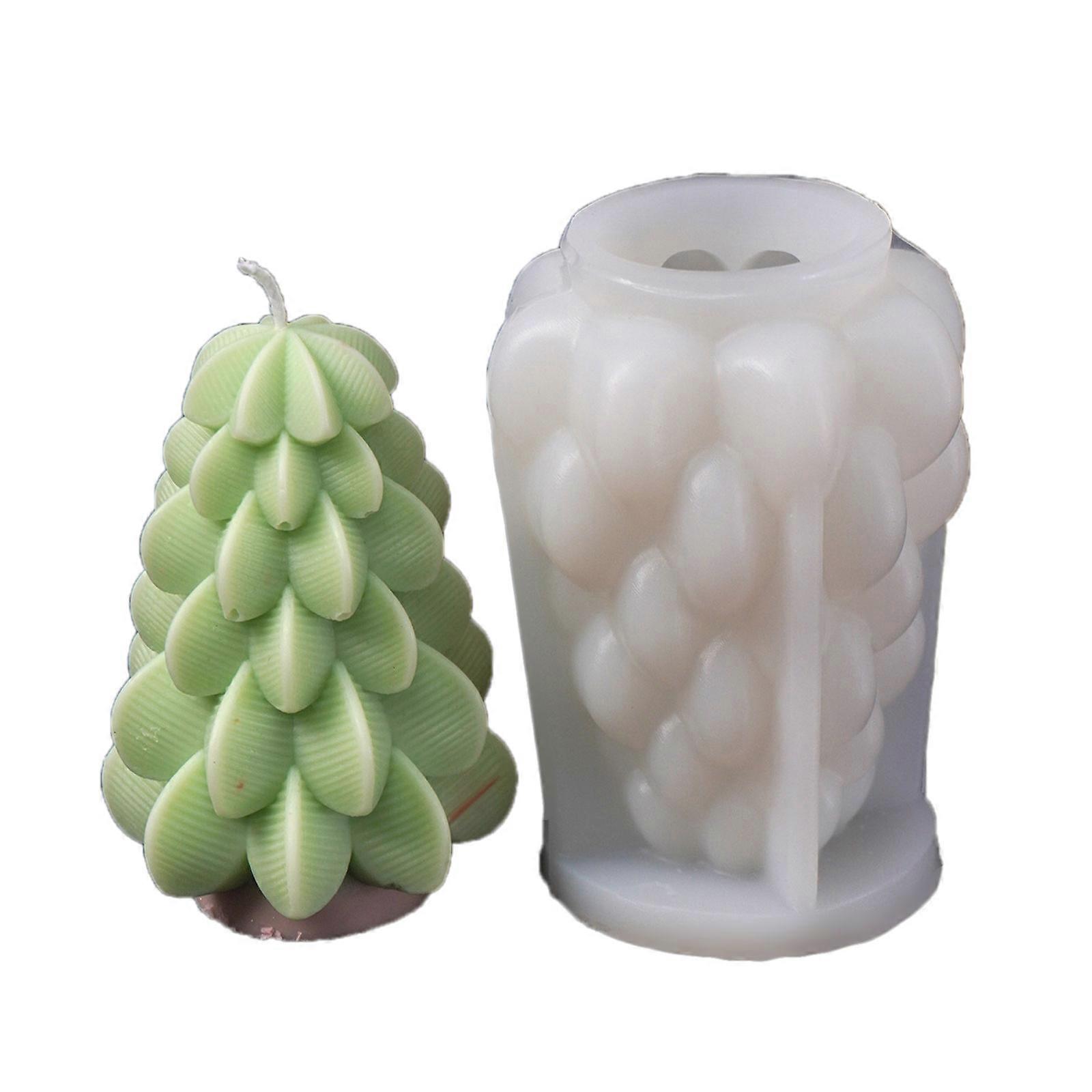 Christmas Tree Candle Silicone Mold For Making Pillar Candle Soap Multipurpose Silicones Mould For Epoxy Resin Project Multicolor
