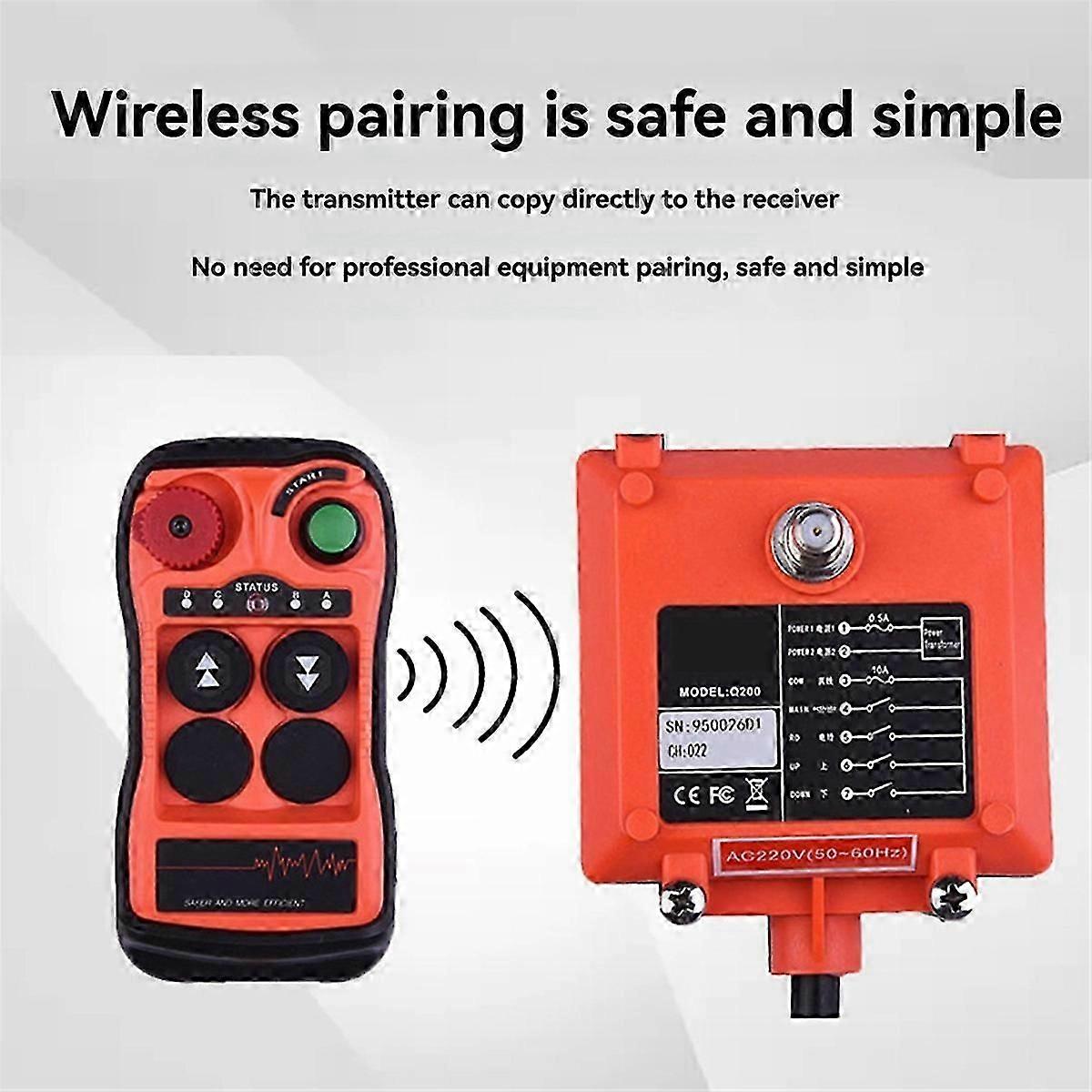 Q200 Industrial Remote Control 2-Button AC-DC 12-24V