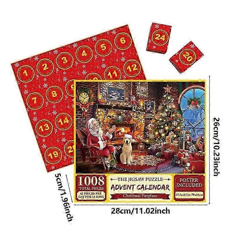 1008 Piece Christmas Puzzle for Advent Calendar Countdown