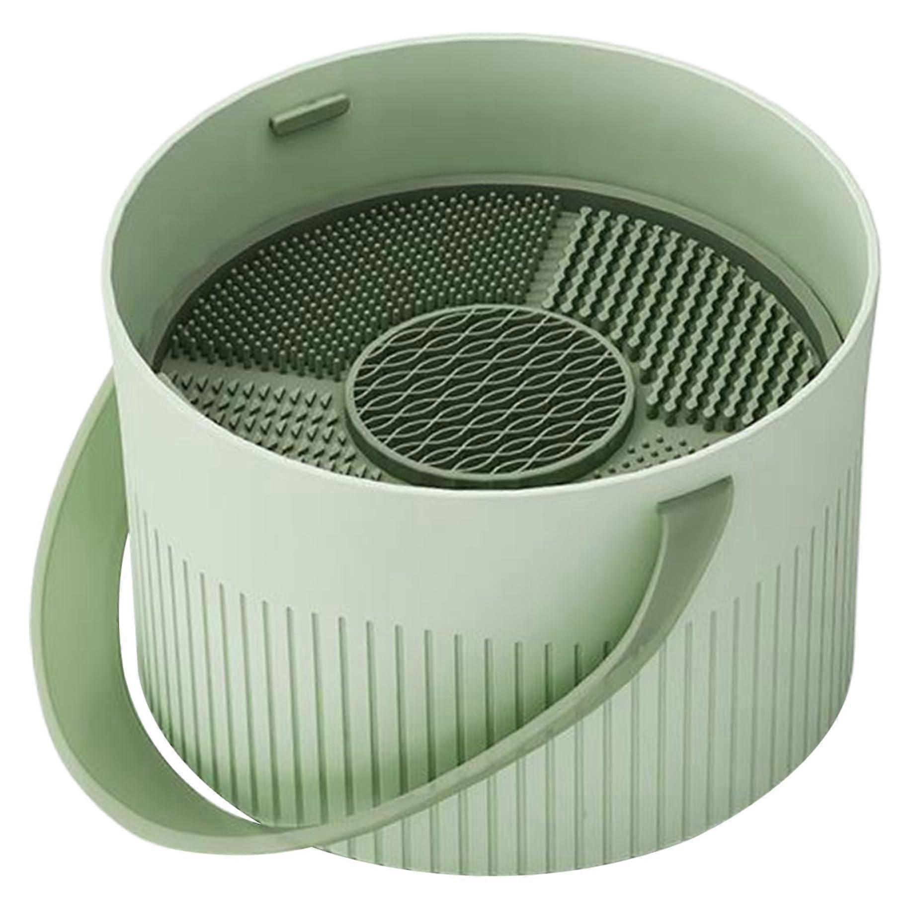 Makeup Brush Cleaner Bowl with Drying Holder, MultiTextured Mat for All Cosmetic Brushes