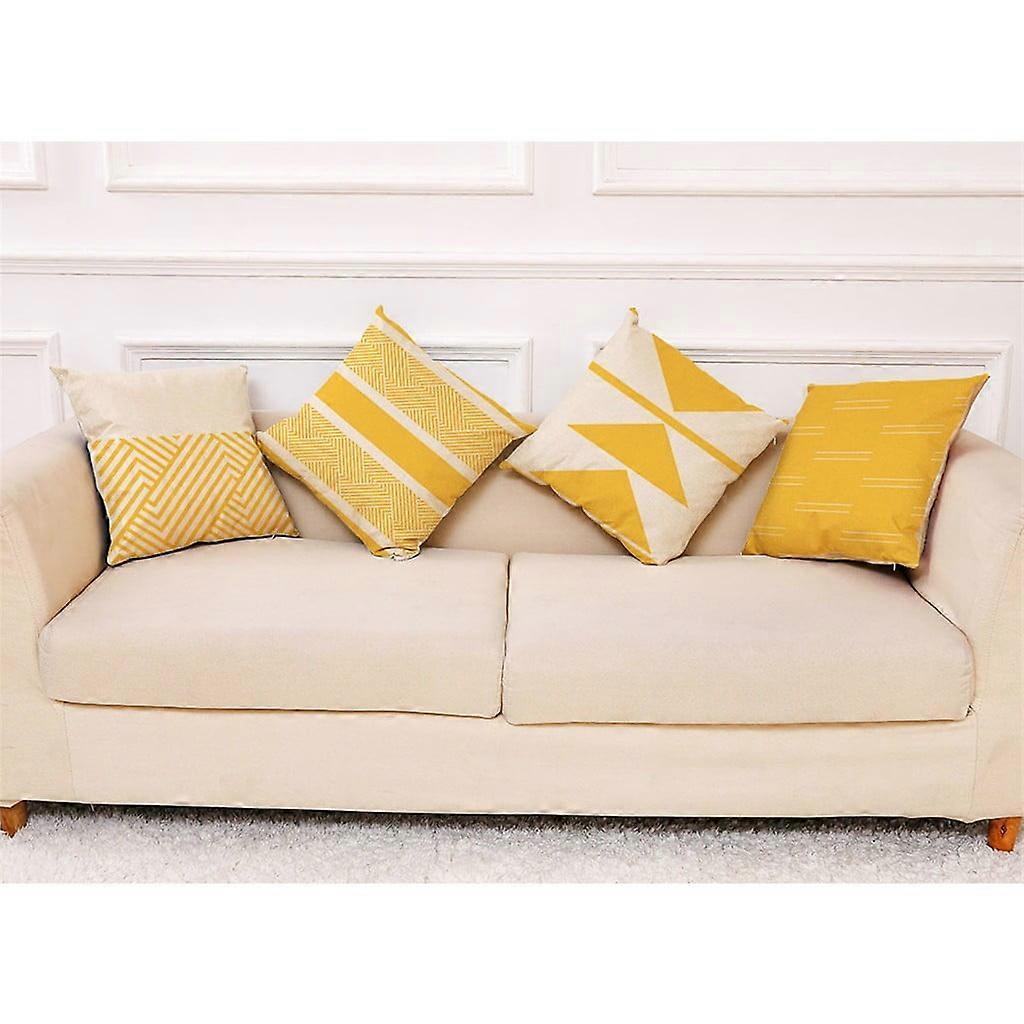 Pillow Case Simple-Geometric Pattern Sofa Car Throw Cushion Cover Home Decor 4Pc