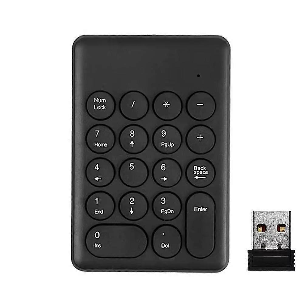  2.4G Wireless Digital Keyboard USB 18Keys Mini Numeric Keypad Numpad Accounting Teller for Laptop Notebook Tablets A
