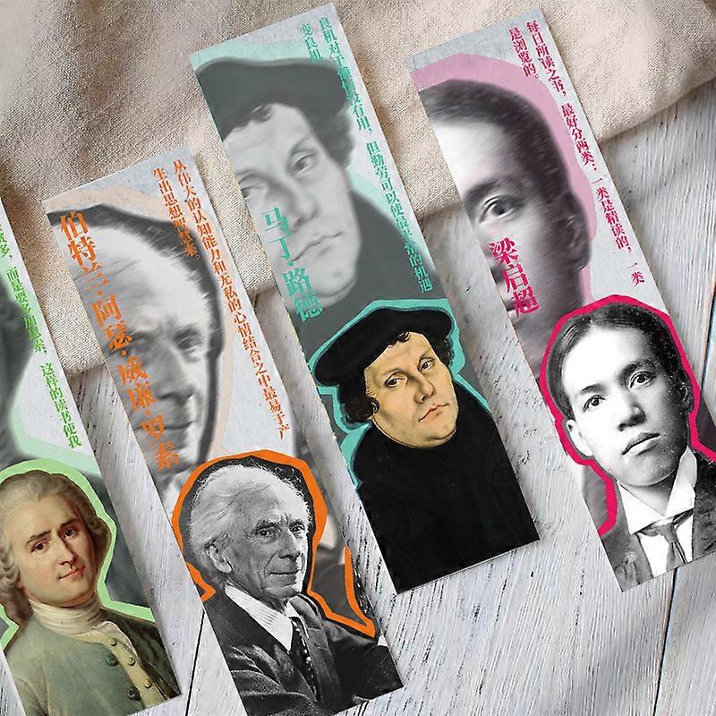 30 Philosopher Series Minimalist Journaling Artistic Creative Materials for DIY Reading Paper Bookmarks