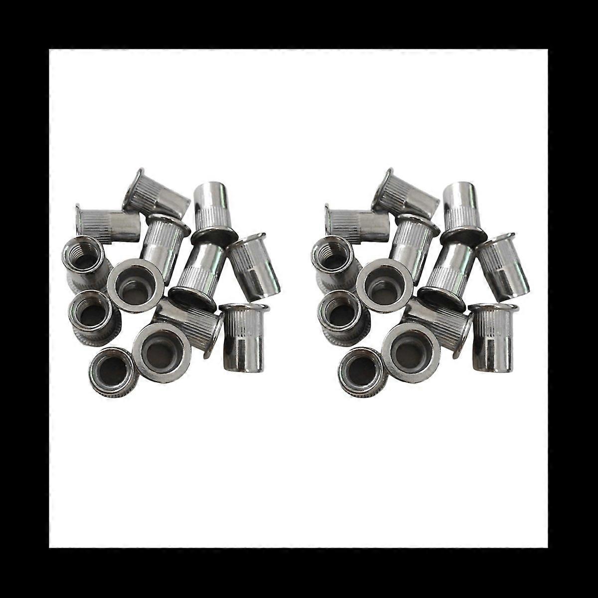 60Pcs M8 Rivet Nuts Stainless Steel Threaded Rivet Insert Nuts M8-1.25mm