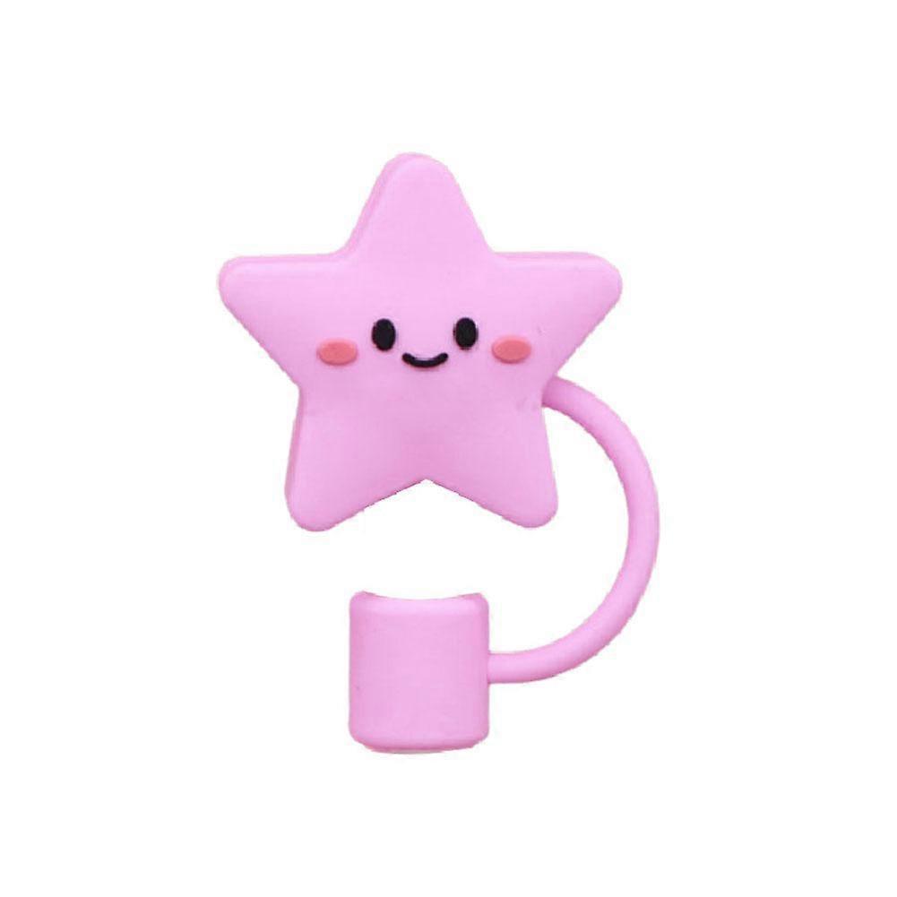 Tampa de silicone com canudo em formato de estrela para copo Stanley Cup, à prova de vazamentos, reutilizável, multicolorida, compatível com copos de 40 oz e 30 oz.