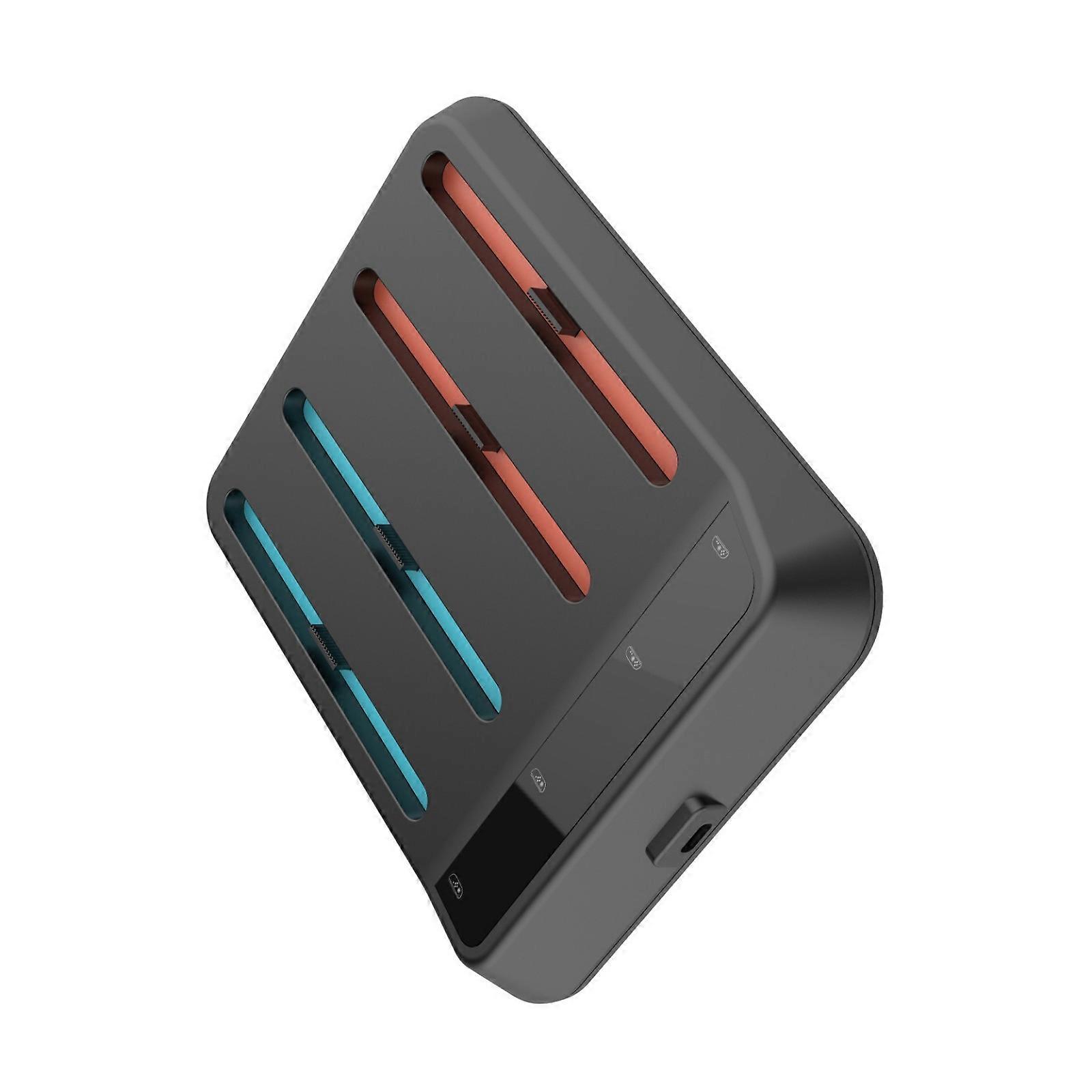 4 in 1 Charger Dock Stand with Indicator Light Magnetic Charging Dock Controller Charging Station for NS2  Black
