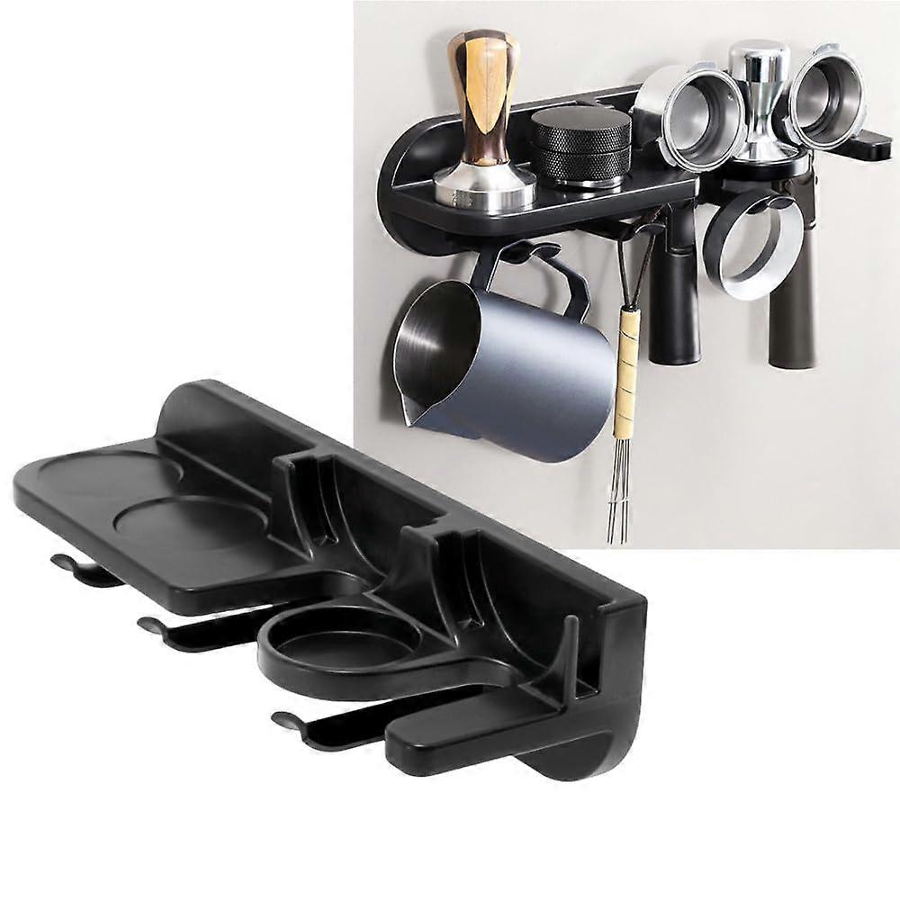 Portafilter Holder Wall Mounted Espresso Tamping Station Organizer with NonSlip Tool Rack 51mm