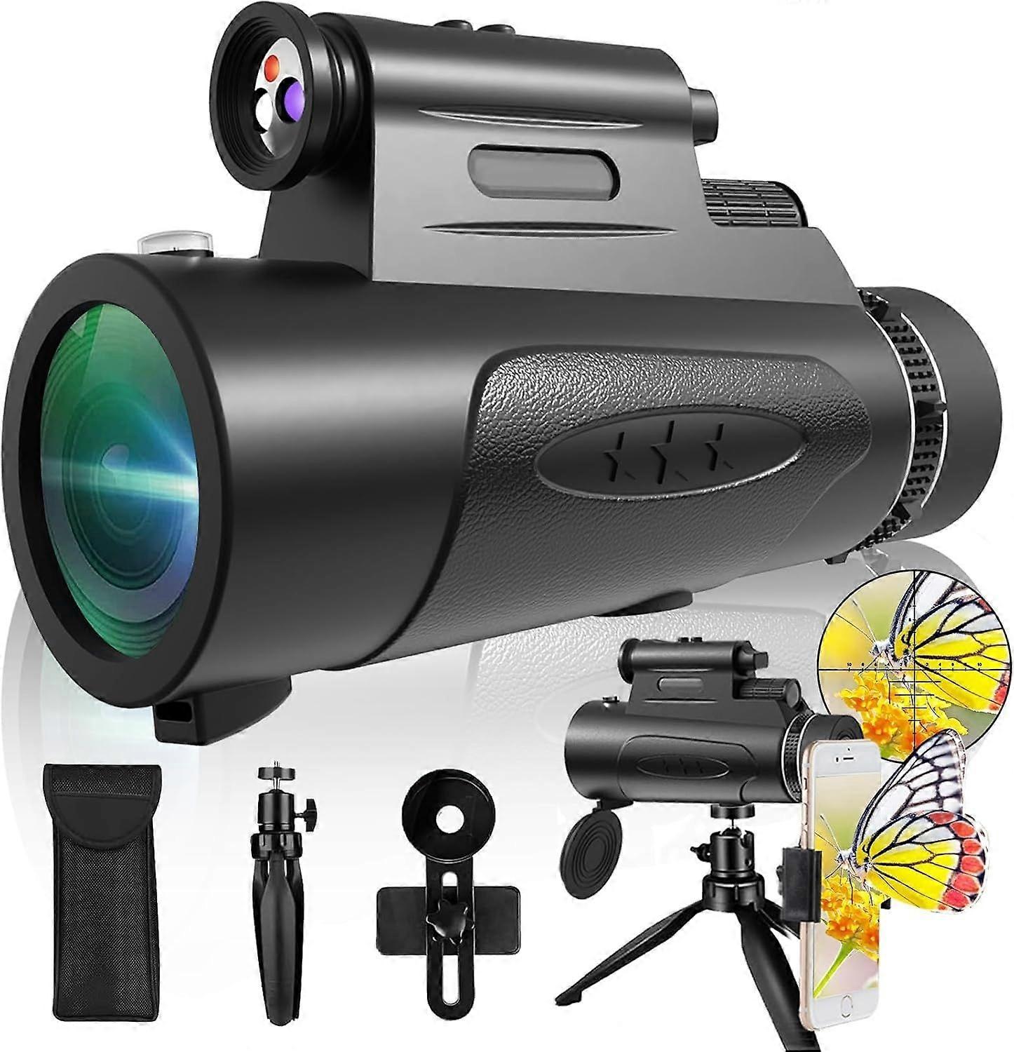 Monocular Telescope with Lights HD Monoculars 80x100 for Adults High Powered Monocular for Hunting