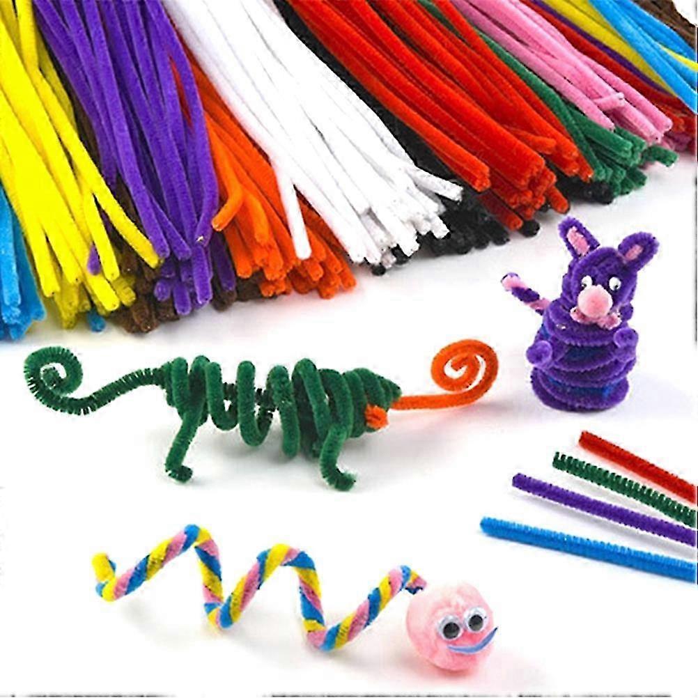 100 Multi-Color Pipe Cleaners for DIY Crafts and Plush Toy Making