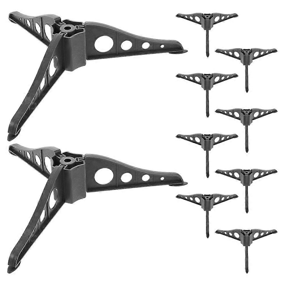 Artificial Tree Base Stand Stable Support Christmas Tree Accessory Compact Design Black 29.00X26.00X5.00CM 10Pcs