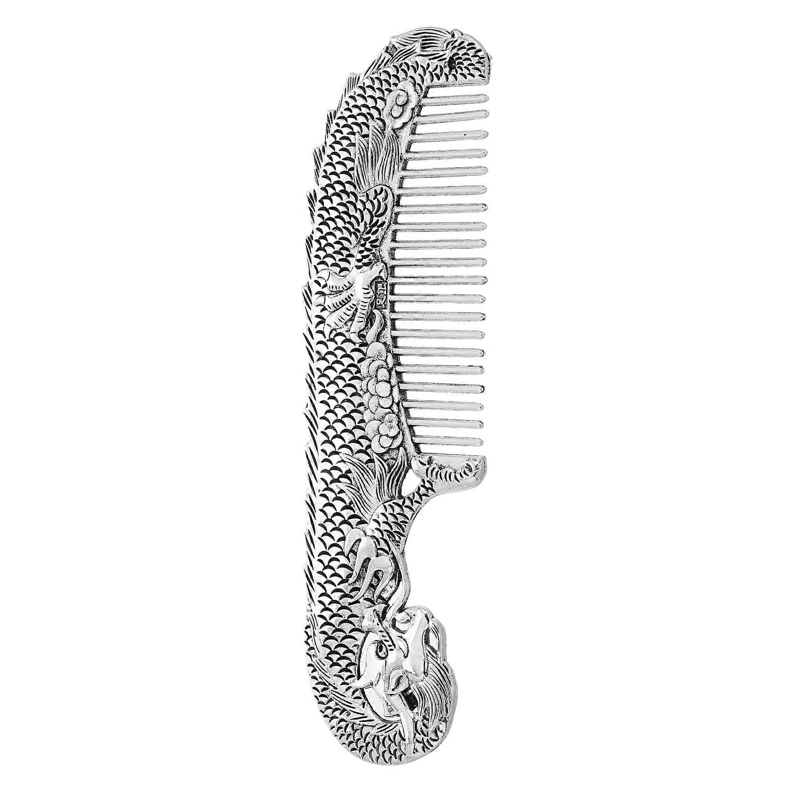 Chinese Dragon Comb Grooming Function with 1 Piece Silver Alloy Material