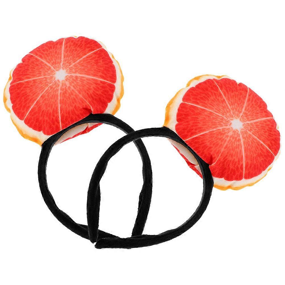 Fruit Topper Headband Plush Grapefruit Accessories for Party 2Pcs