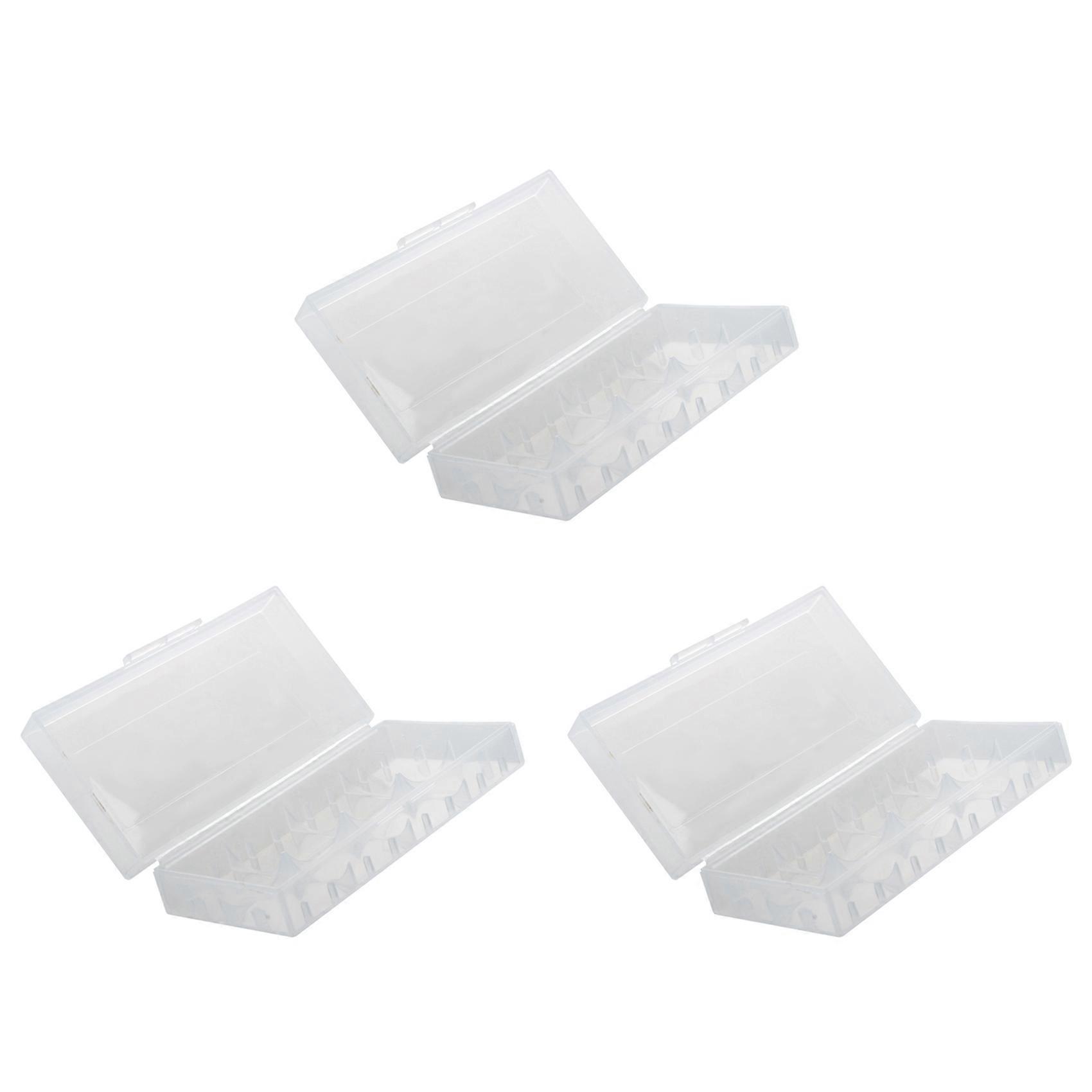 3X Box for 18650 Battery Transparent Battery Holder