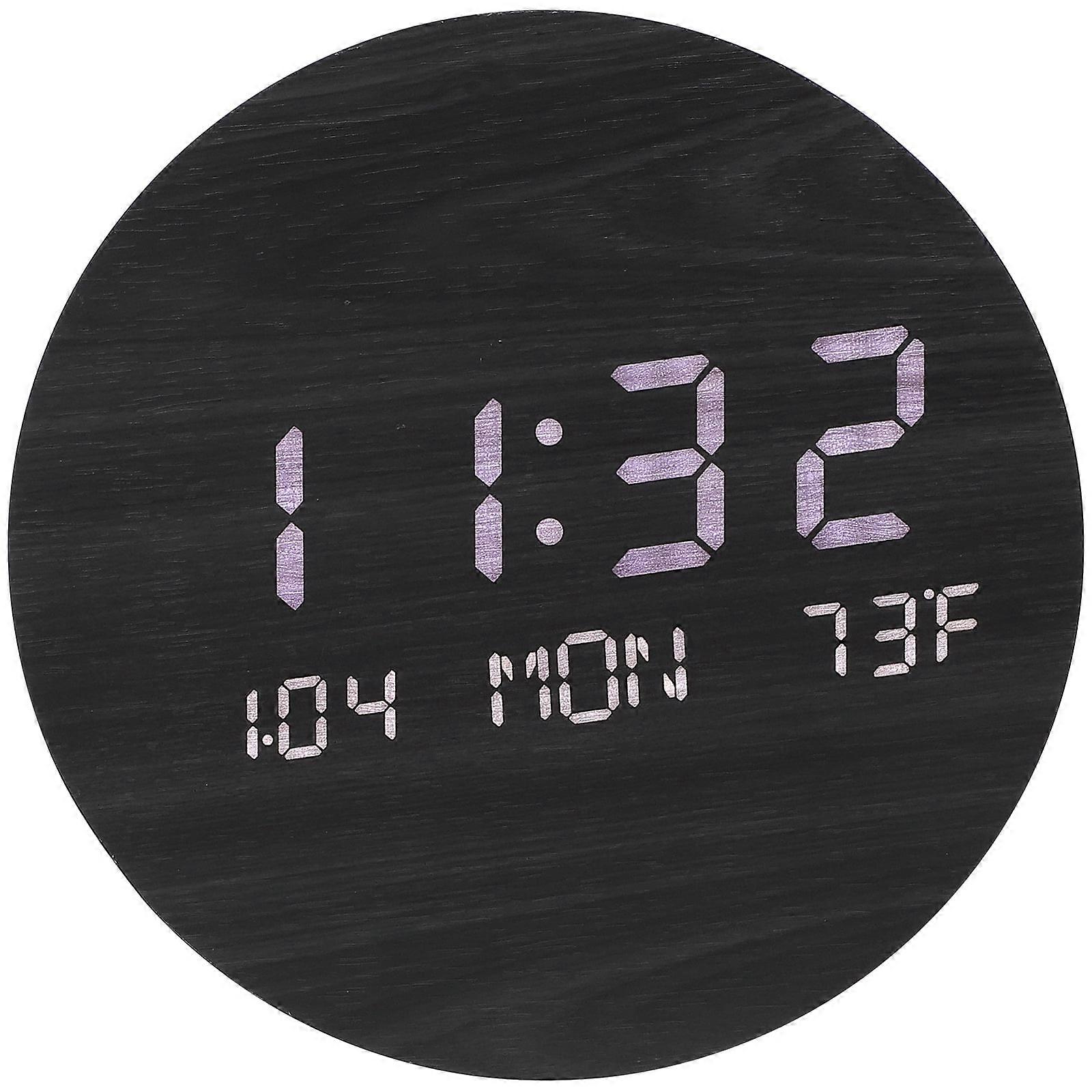 1Pc Simple LED Electronic Clock Home Decorative Clock Small LED Wood Clock
