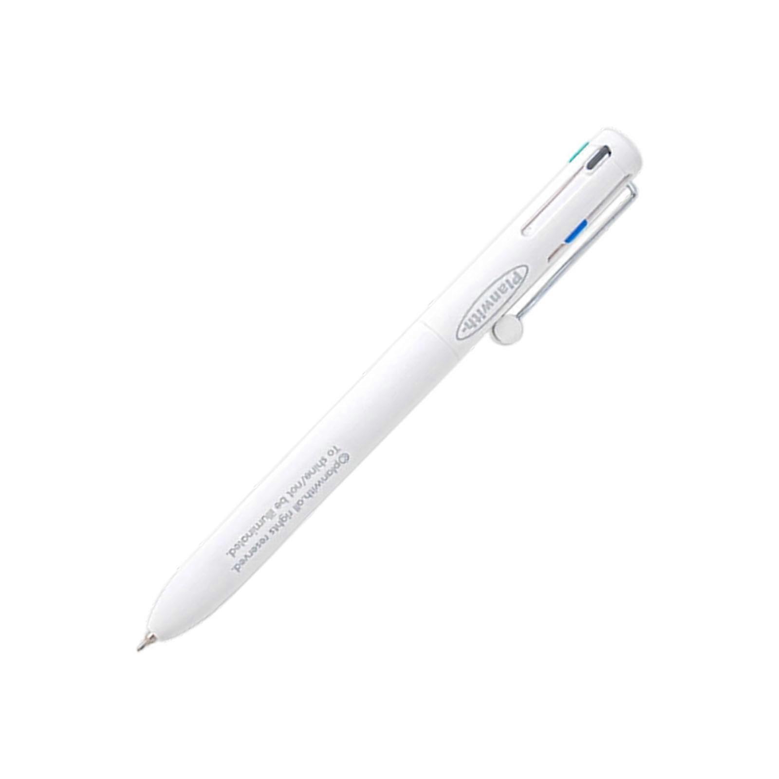4 Color-in-1 Gel Inks Pen Multicolored Gel Pen Ergonomic Grip Smooth Writing for Note Taking Journaling Highlighting  White