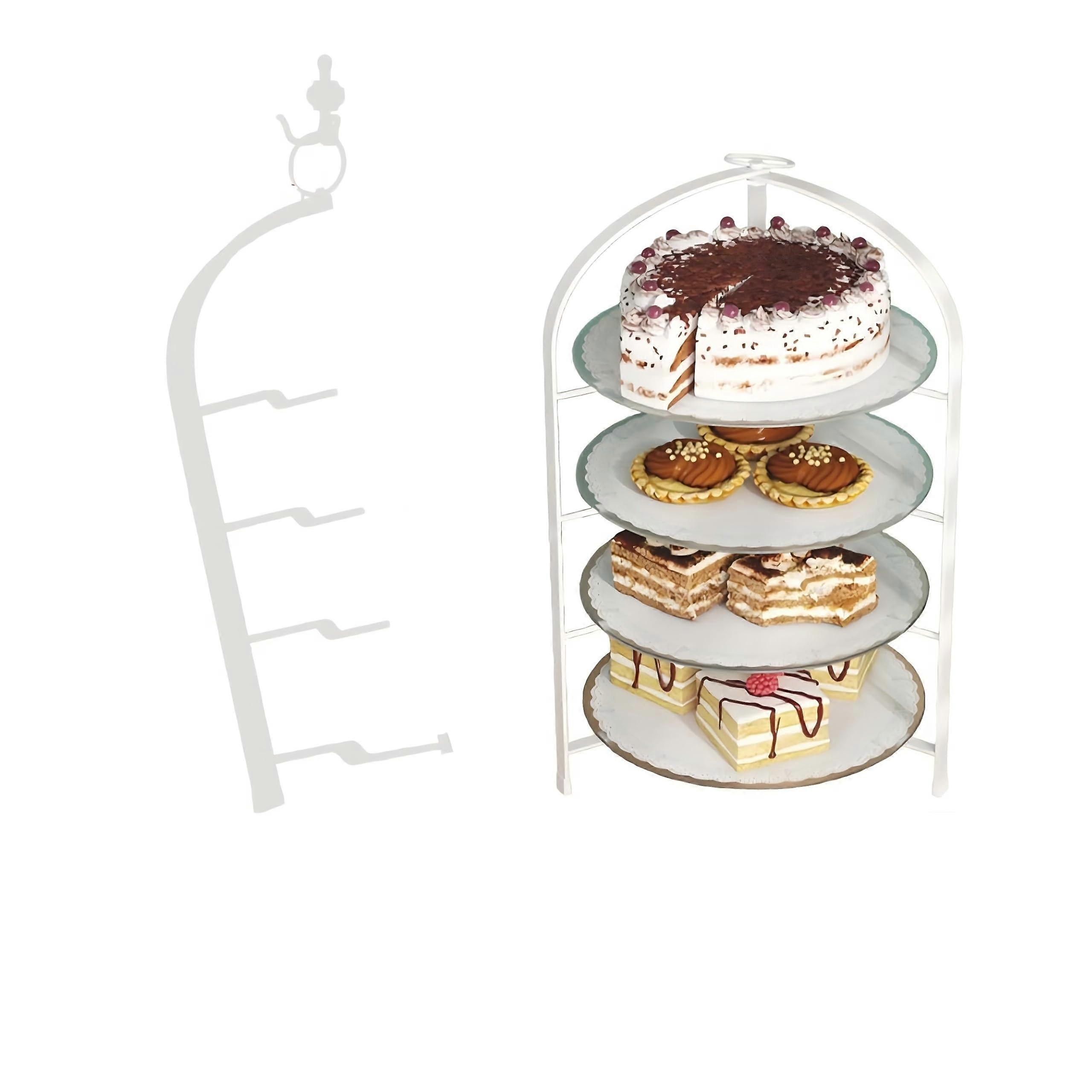 Collapsible 4 Tier Dish Drying Rack  Foldable Space Saving Kitchen Organizer with Non Slip Base and Wall Mount