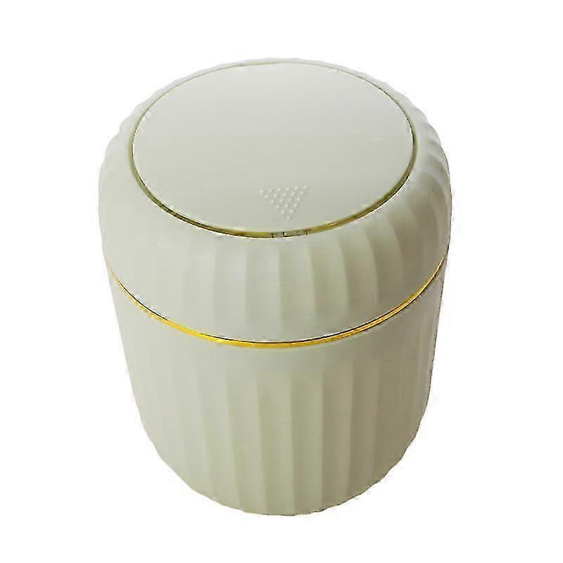 Table Top Trash Can for Office Home Mini Cylindrical Press Type Dustbin