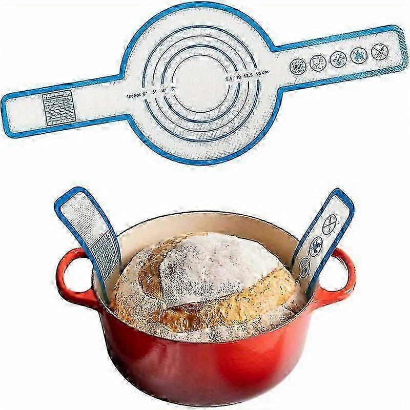 حصيرة خبز سيليكون للفرن الهولندي ، حبال خبز سيليكون بمقابض طويلة مستلزمات خبز العجين المخمر القابلة لإعادة الاستخدام