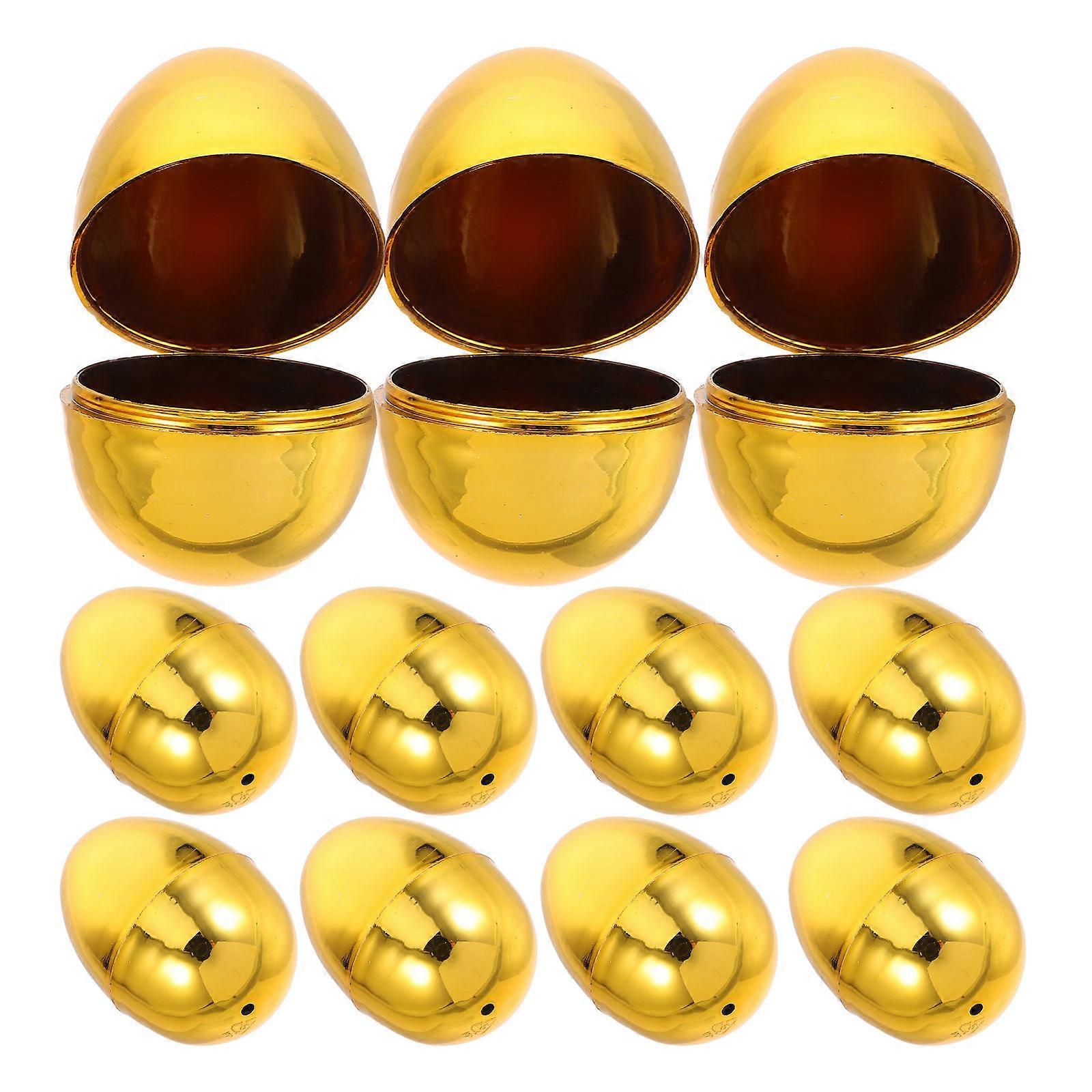 12Pcs Empty Fillable Plastic Easter Eggs for Easter Basket Stuffing
