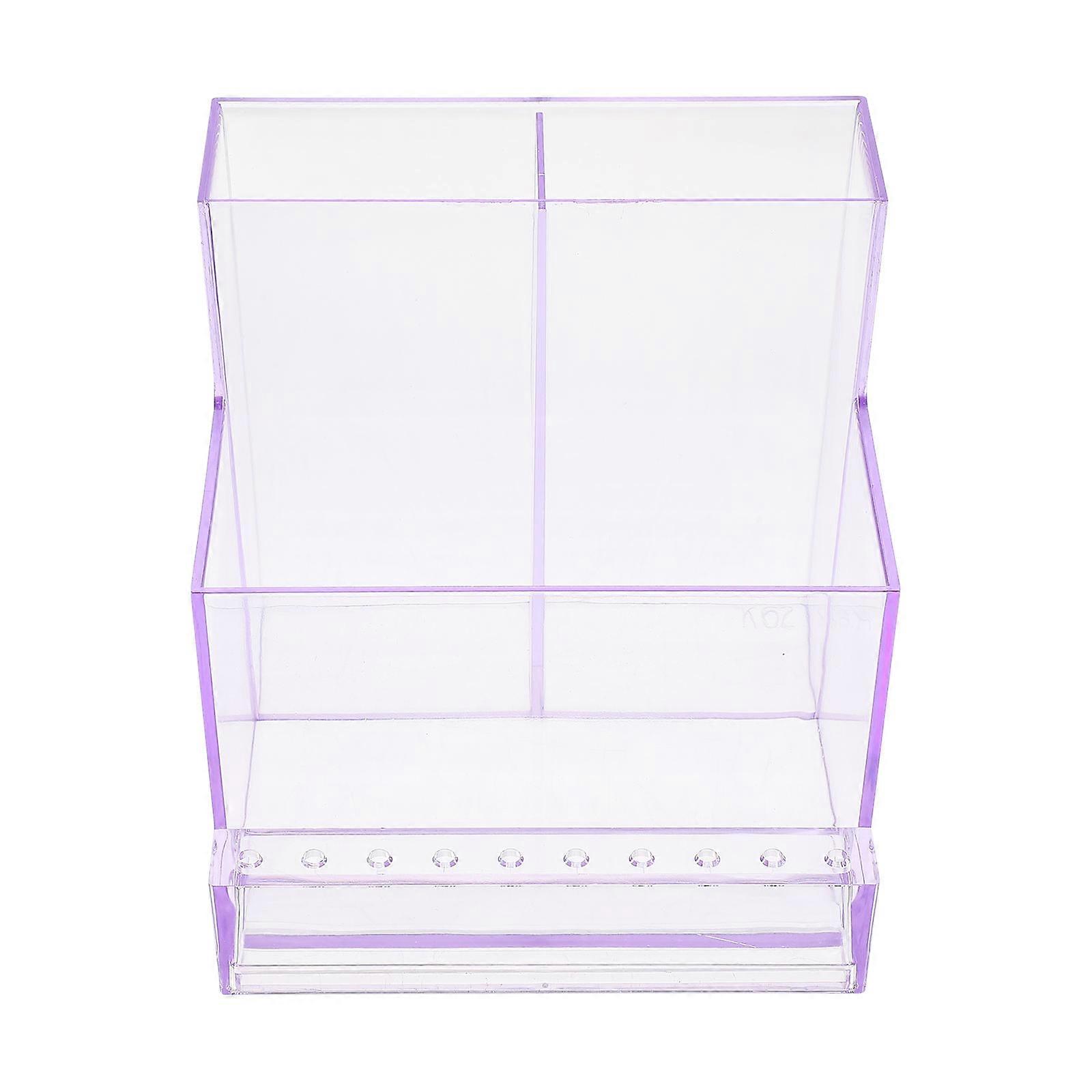 Drill Storage Organizer Portable Nail Drill Case Square Shape Simple Design For Professional Salon Use 1Pack