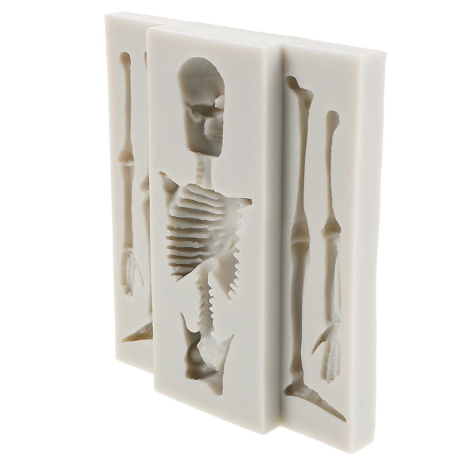 2Pcs Silicone Skull Baking Mold for Halloween Ice Cube Making