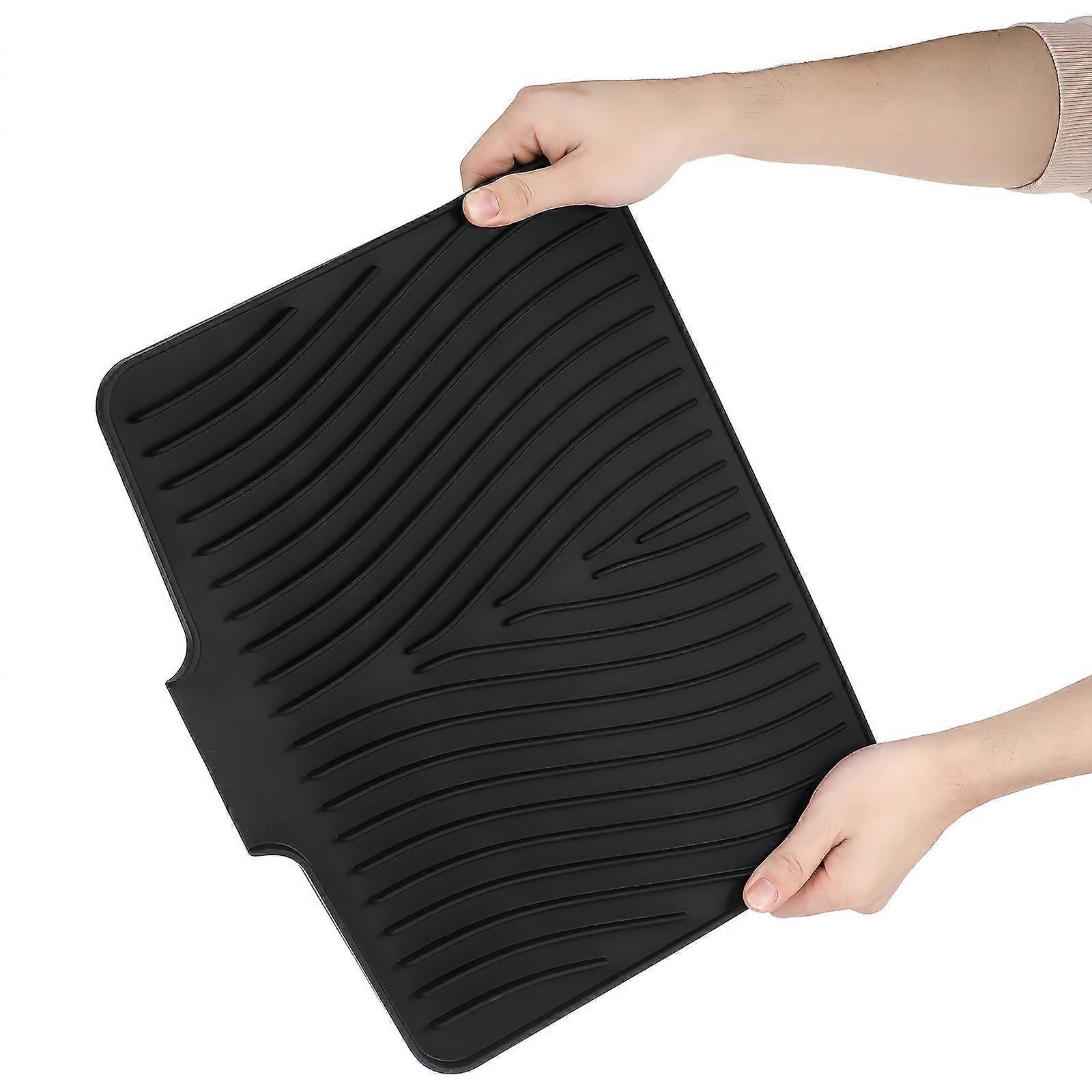 Kitchen Sink Mat Silicone Dish Drying Mat with Non Slip Bottom